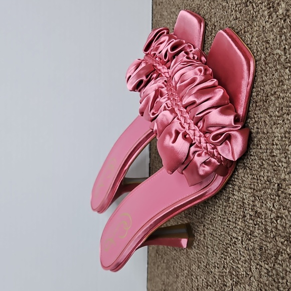 Sam Edelman Shoes - Sam Edelman Kady Carmine Rose Satin Heels Sz 8 Womens